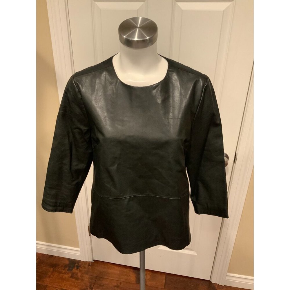 By Malene Birger 'MB Darling' Black Leather Top, Size S (US) 36 (EU)